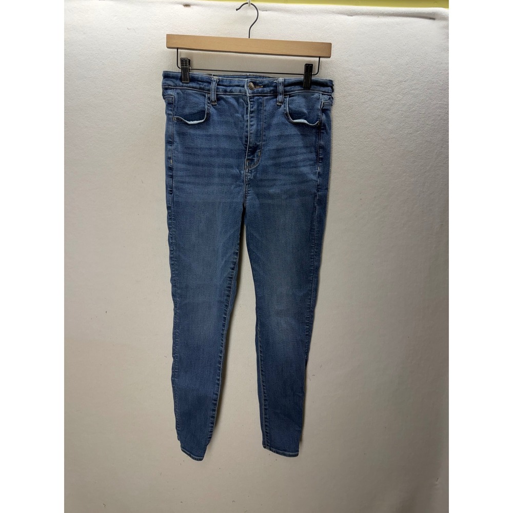 American Eagle Highest Rise Jegging Women 10 Blue Next Level Stretch 3611